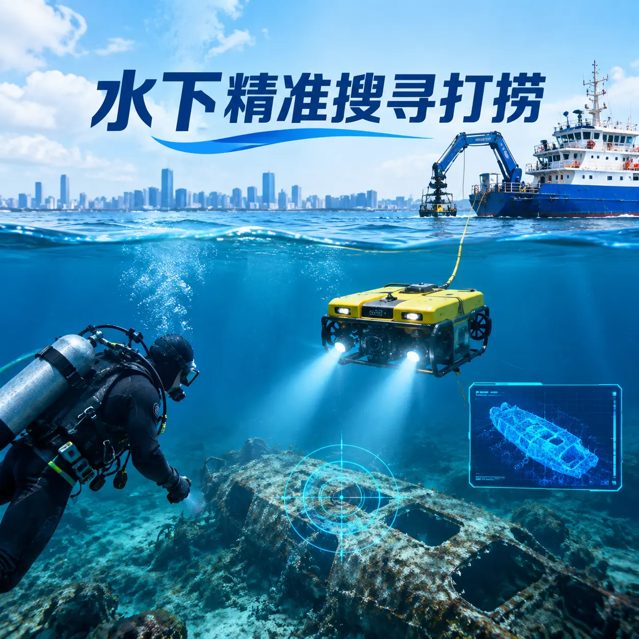 陆丰水下精准搜寻打捞